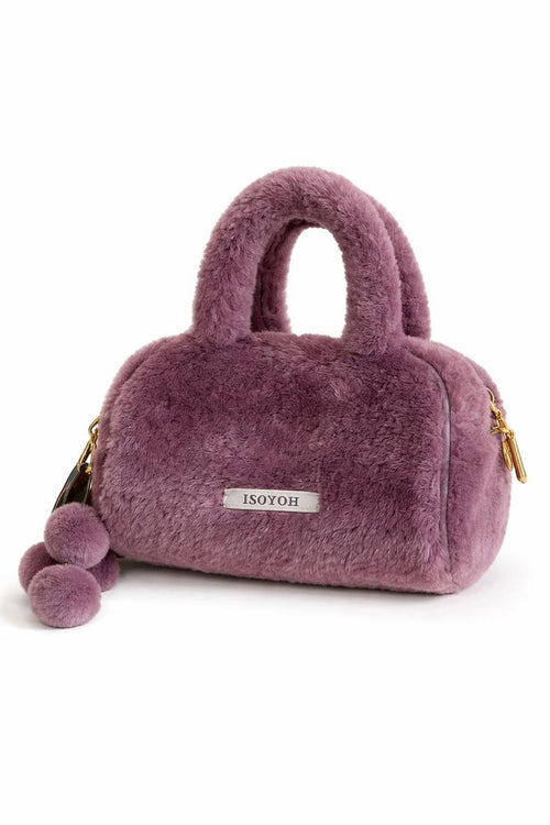 Sac à main mini en fausse fourrure – Élégance douce et contemporaine